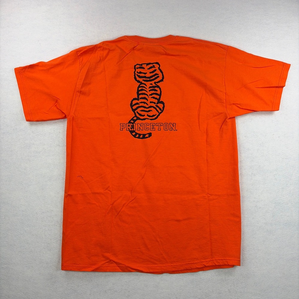 VTG Champion Princeton University Tiger T-Shirt Orange Mens Large Graphic Tee - Picture 4 of 8